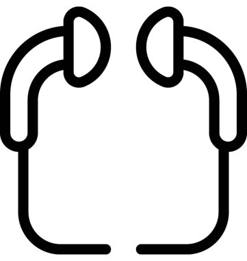 Kulaklık vektör satırı simgesi