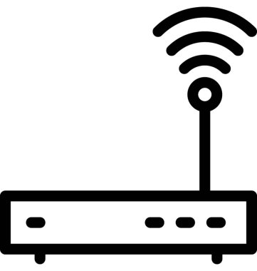 WiFi yönlendirici vektör satırı simgesi