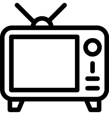 TV vektör satırı simgesi