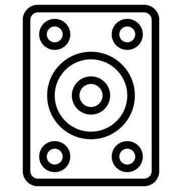 Hoparlör vektör satırı simgesi