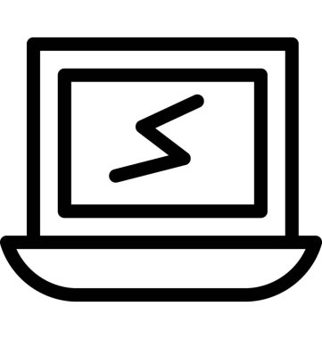 dizüstü bilgisayar vektör çizgisi simgesi