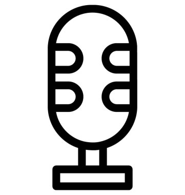 mic vektör çizgisi simgesi