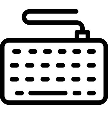 Klavye vektör satırı simgesi