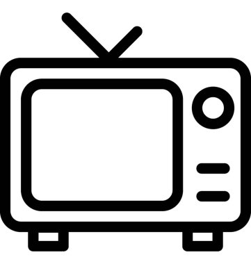 TV vektör satırı simgesi