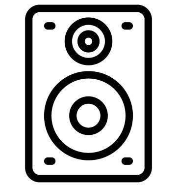 Hoparlör vektör satırı simgesi