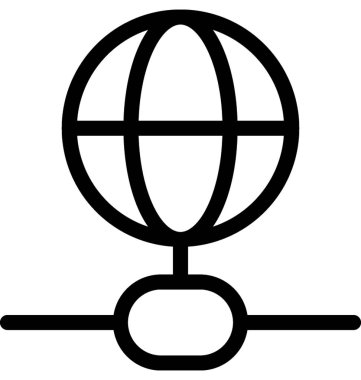 Dünya çapında vektör satırı simgesi