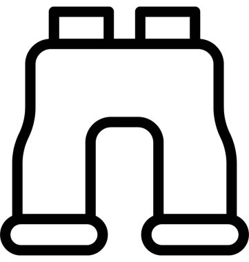 Dürbün vektör satırı simgesi