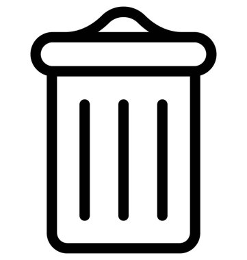 Çöp Kovası vektör satırı simgesi