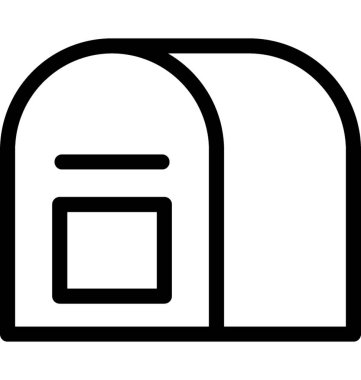 Posta kutusu vektör satırı simgesi