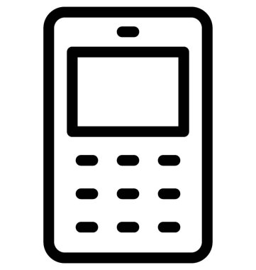 Telefon vektör satırı simgesi