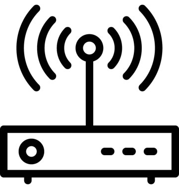 WiFi sinyal vektör satırı simgesi