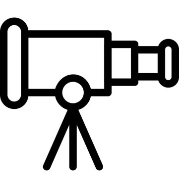 teleskop vektör çizgisi simgesi