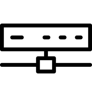 Ağ sunucusu vektör satırı simgesi