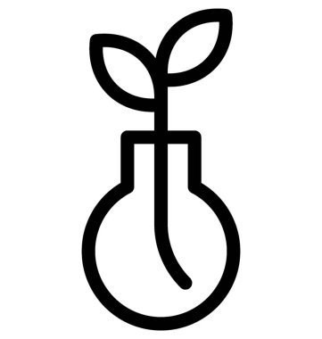 Botanik deney vektör satırı simgesi