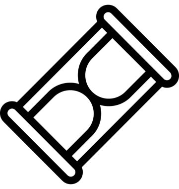 kum saati vektör çizgisi simgesi