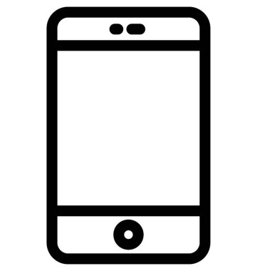 Telefon vektör satırı simgesi