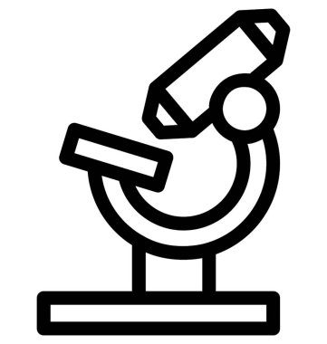 Mikroskop vektör satırı simgesi