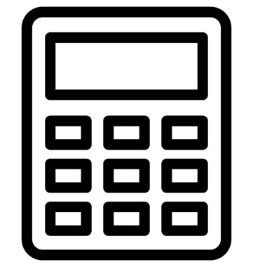 hesap makinesi vektör çizgisi simgesi