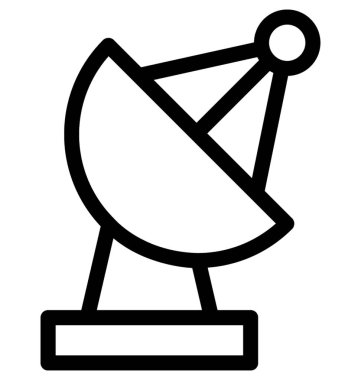 Uydu vektör satırı simgesi