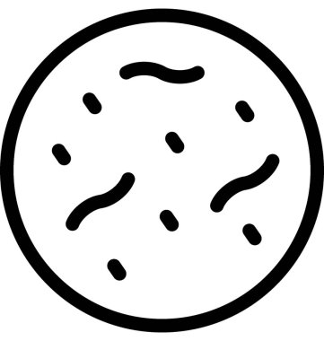 Mikroplar vektör satırı simgesi