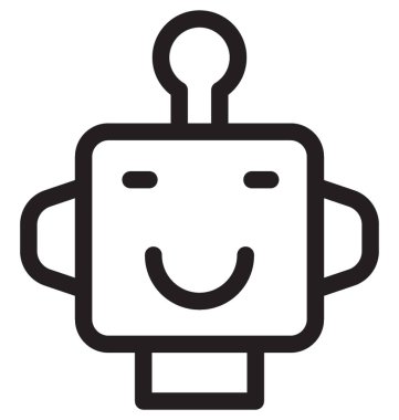robot vektör çizgisi simgesi