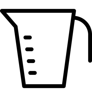 Ölçüm kabı vektör satırı simgesi