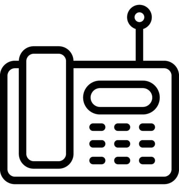 Telefon vektör satırı simgesi