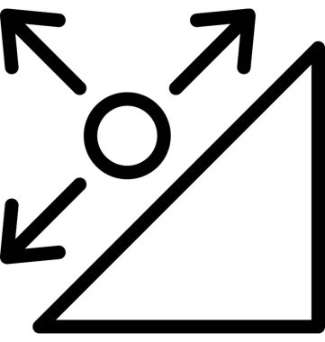 Genişletin okları vektör satırı simgesi