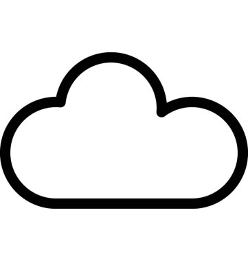 bulut vektör çizgisi simgesi