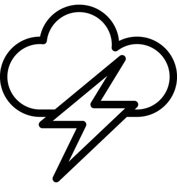 Fırtına vektör satırı simgesi