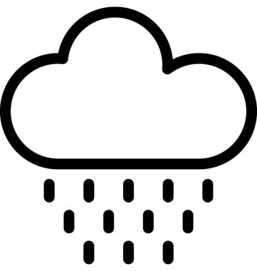 Yağmur vektör satırı simgesi