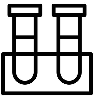 Test tüpleri vektör satırı simgesi