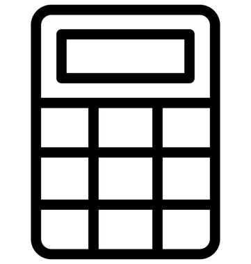 hesap makinesi vektör çizgisi simgesi