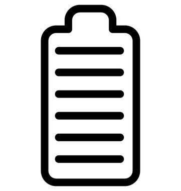 Tam dolu pil vektör satırı simgesi