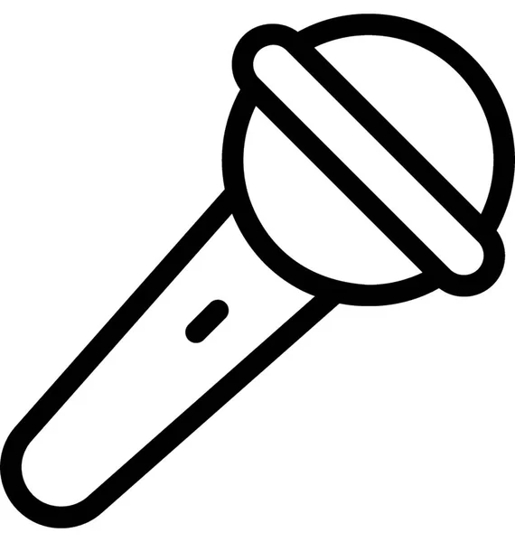 Ikona Linii Wektorowej Mikrofonu — Wektor stockowy