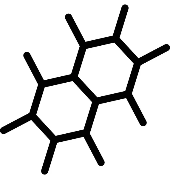 Icono Línea Vectorial Molecular — Vector de stock