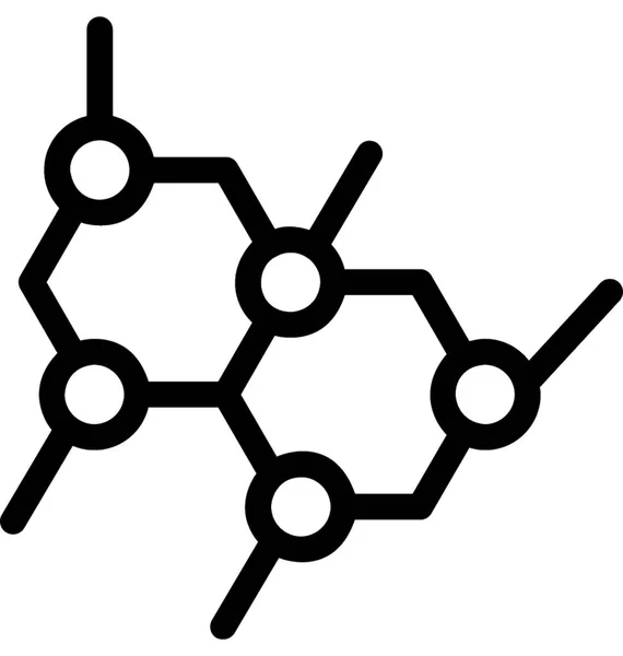 Molecule Vector Line Icon — Stock Vector