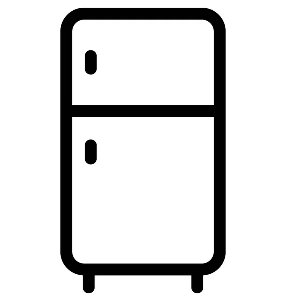 冷蔵庫ベクトル線アイコン — ストックベクタ