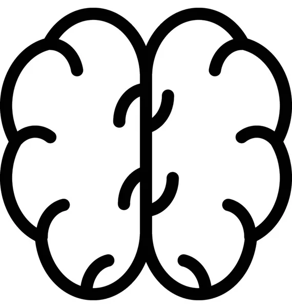 Ikona Linii Wektora Mózgu — Wektor stockowy