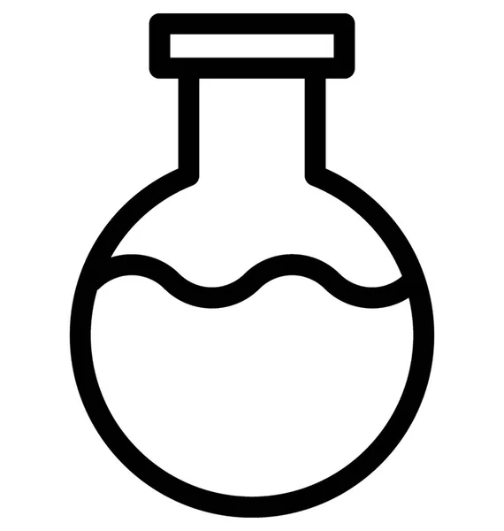 Flask Vector Line Icon — Stock Vector