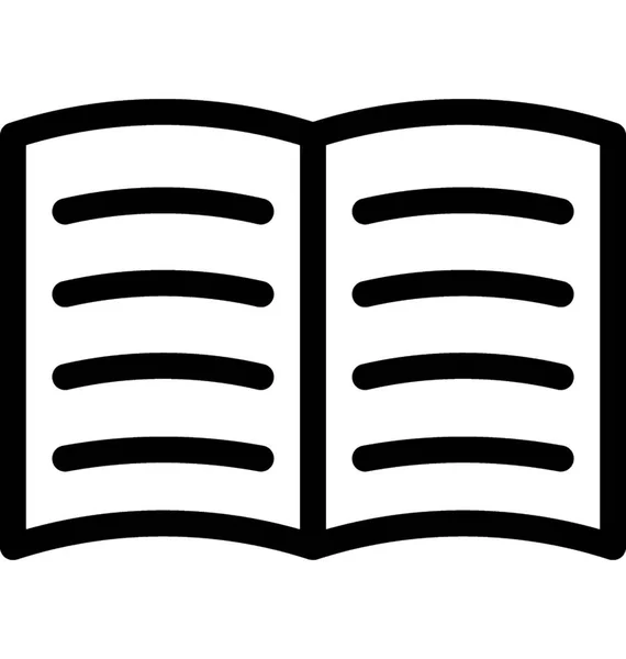 Ikona Linii Wektorowej Książki — Wektor stockowy