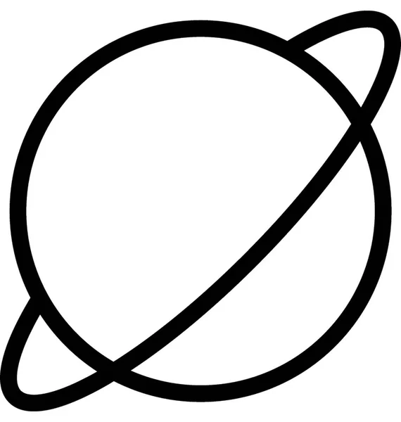Ikona Čáry Vektorové Planety — Stockový vektor
