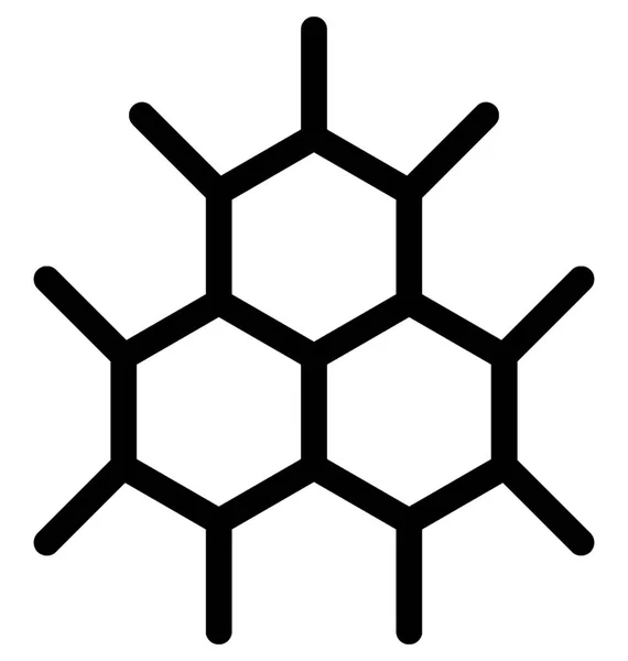 Icône Ligne Vectorielle Hexagonale — Image vectorielle