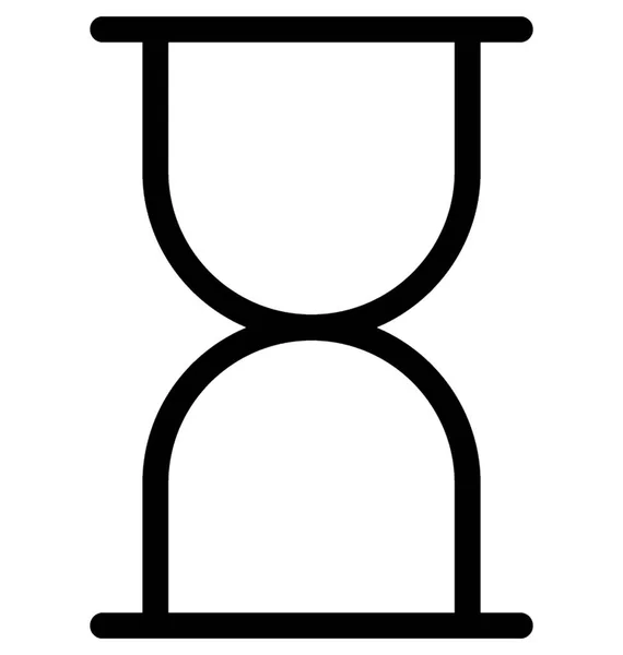 Sanduhr Vektorzeilen Symbol — Stockvektor