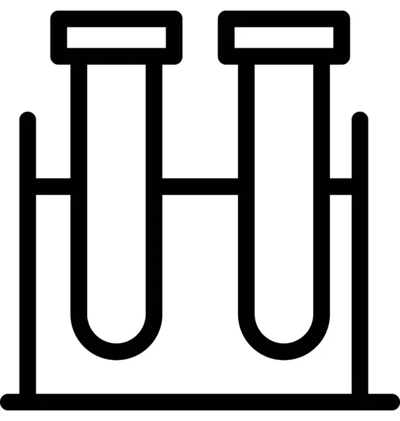 Tubos Teste Vector Line Icon — Vetor de Stock
