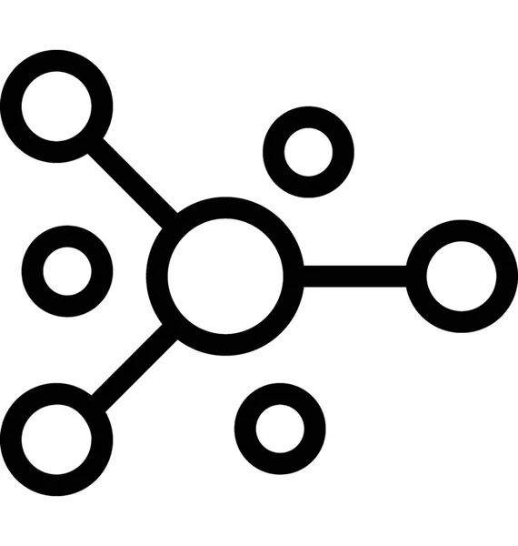 Икона Молекулярной Векторной Линии — стоковый вектор