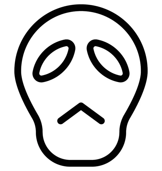 Skull Vector Line Icon — Stock Vector