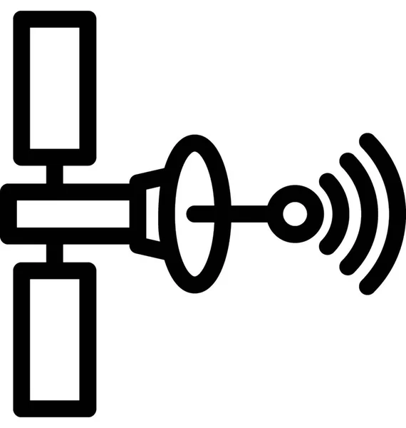 Satellite Vector Line Icon — Stock Vector