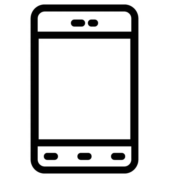 Icône Ligne Vectorielle Mobile — Image vectorielle