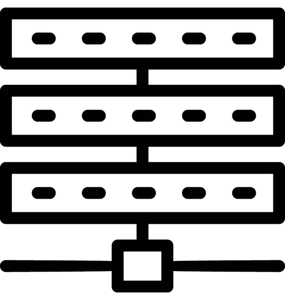 Pictogram Van Lijn Van Vector Van Server Rack — Stockvector